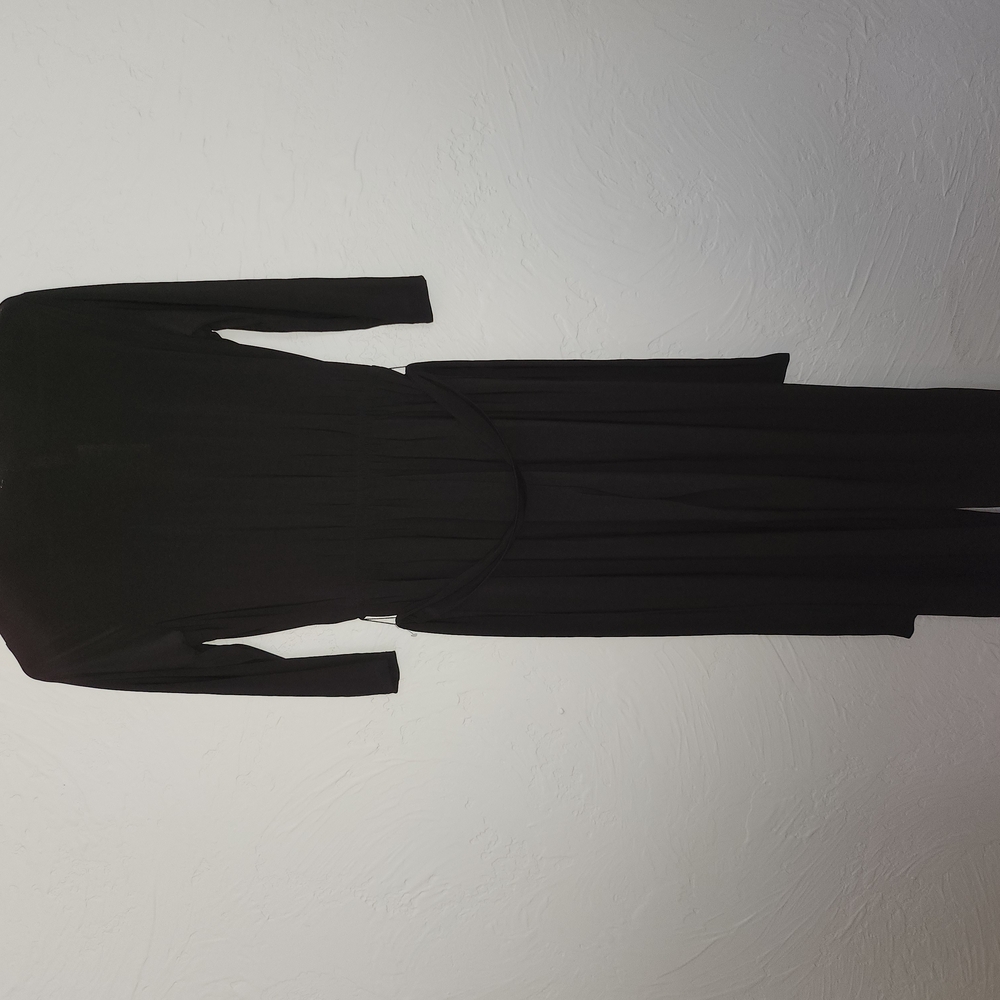 Elegant Black Long-Sleeve Jumpsuit
